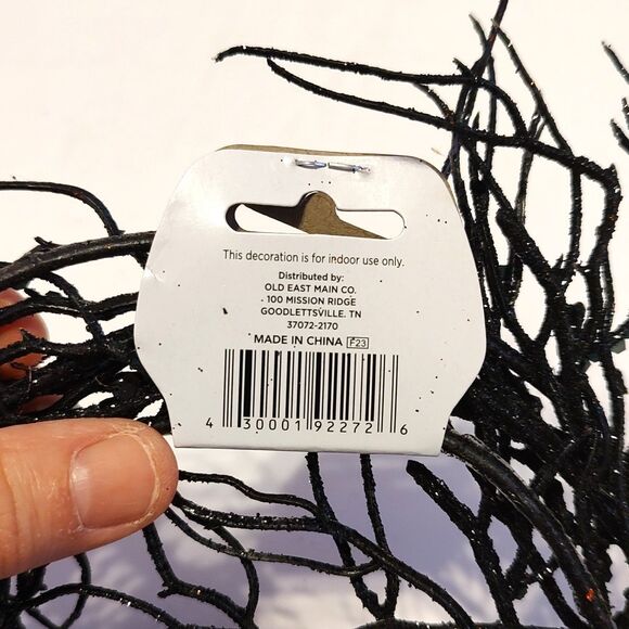 Thorny Stem Vine Garland Sparkling Glitter 70" Floral Wreath Orange or Black - Picture 7 of 7